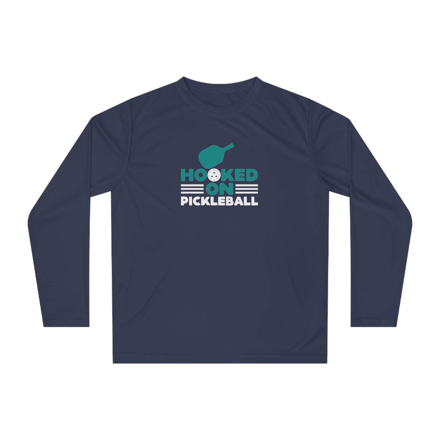 Women's Lightweight Pickleball Long Sleeves top - Hooked on Pickleball Navy
