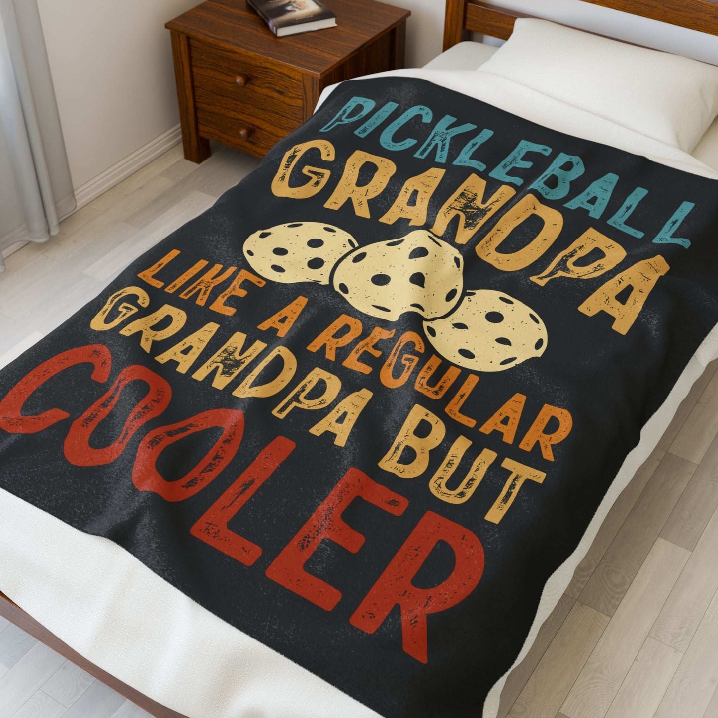 Pickleball Cool Blanket - Pickleball Grandpa Like a Regular But Cooler
