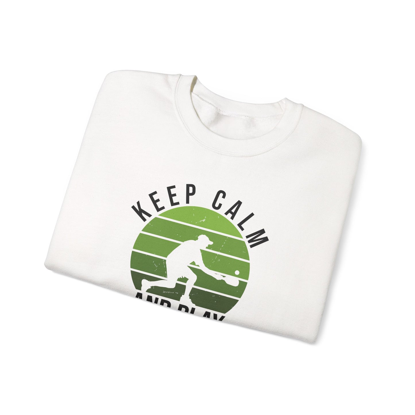 Men's Durable Pickleball Sweatshirt - Keep Calm and Play