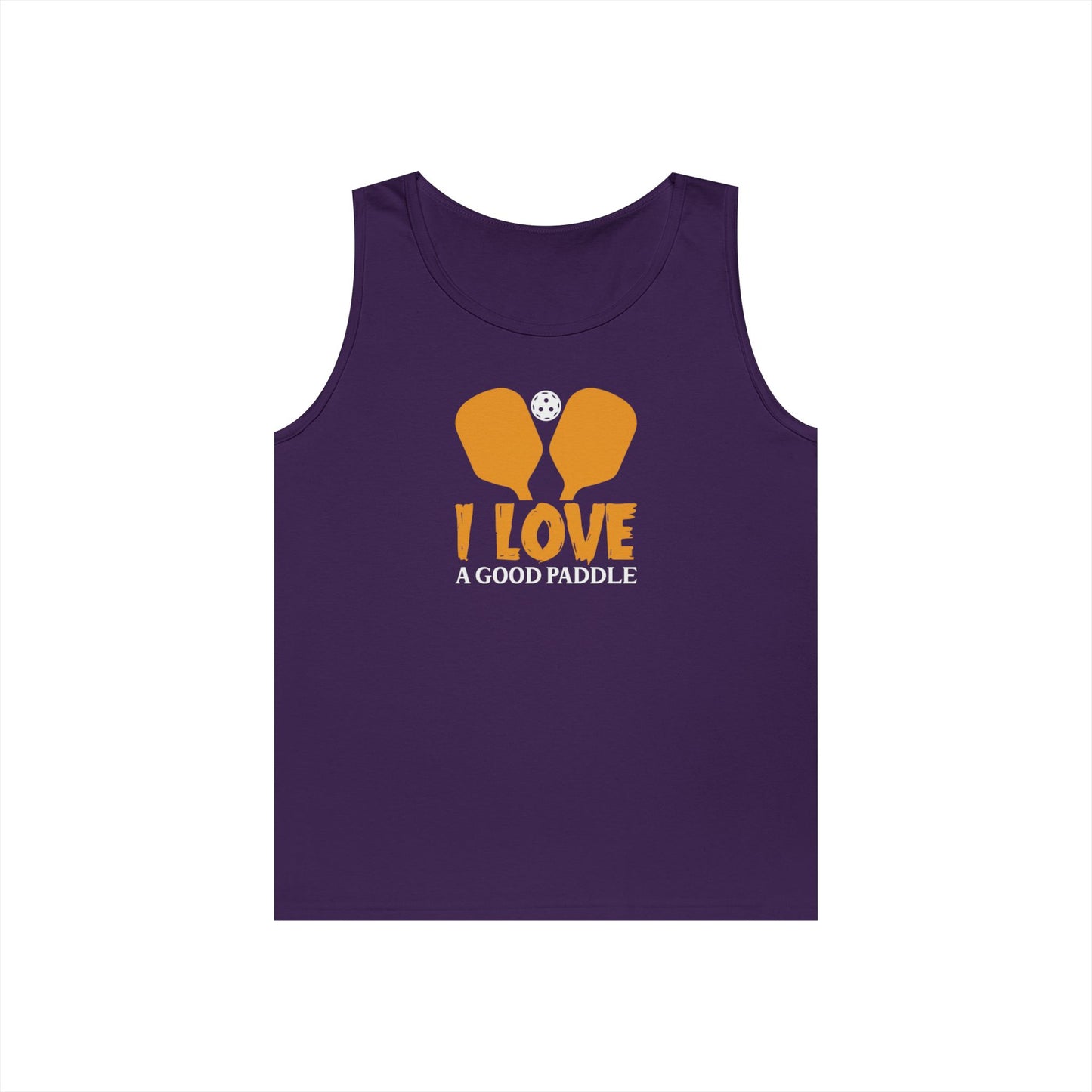 Women's Durable Pickleball Tank Top - I Love a Good Paddle Purple
