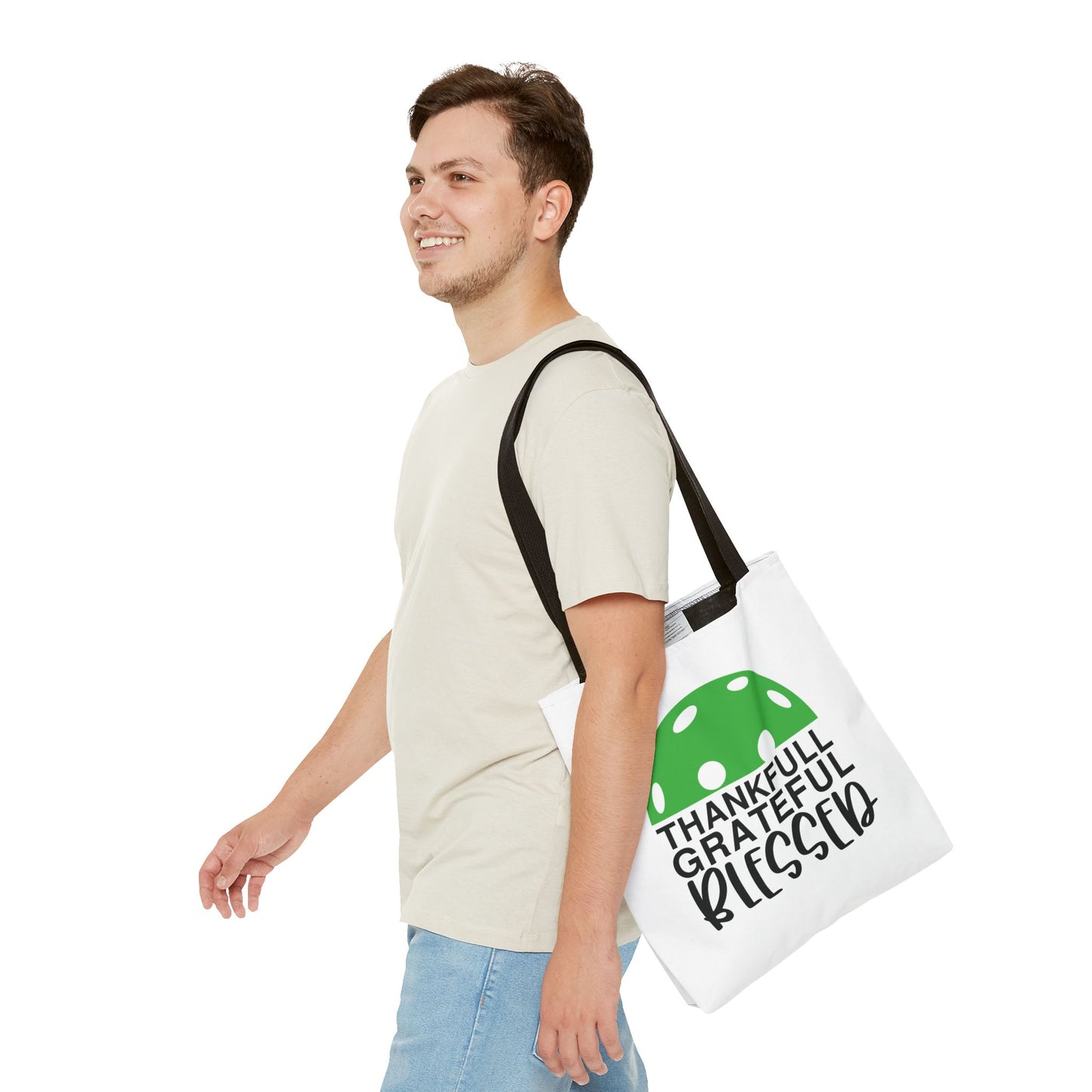 Pickleball Unique Tote Bag - Thankful Grateful Blessed