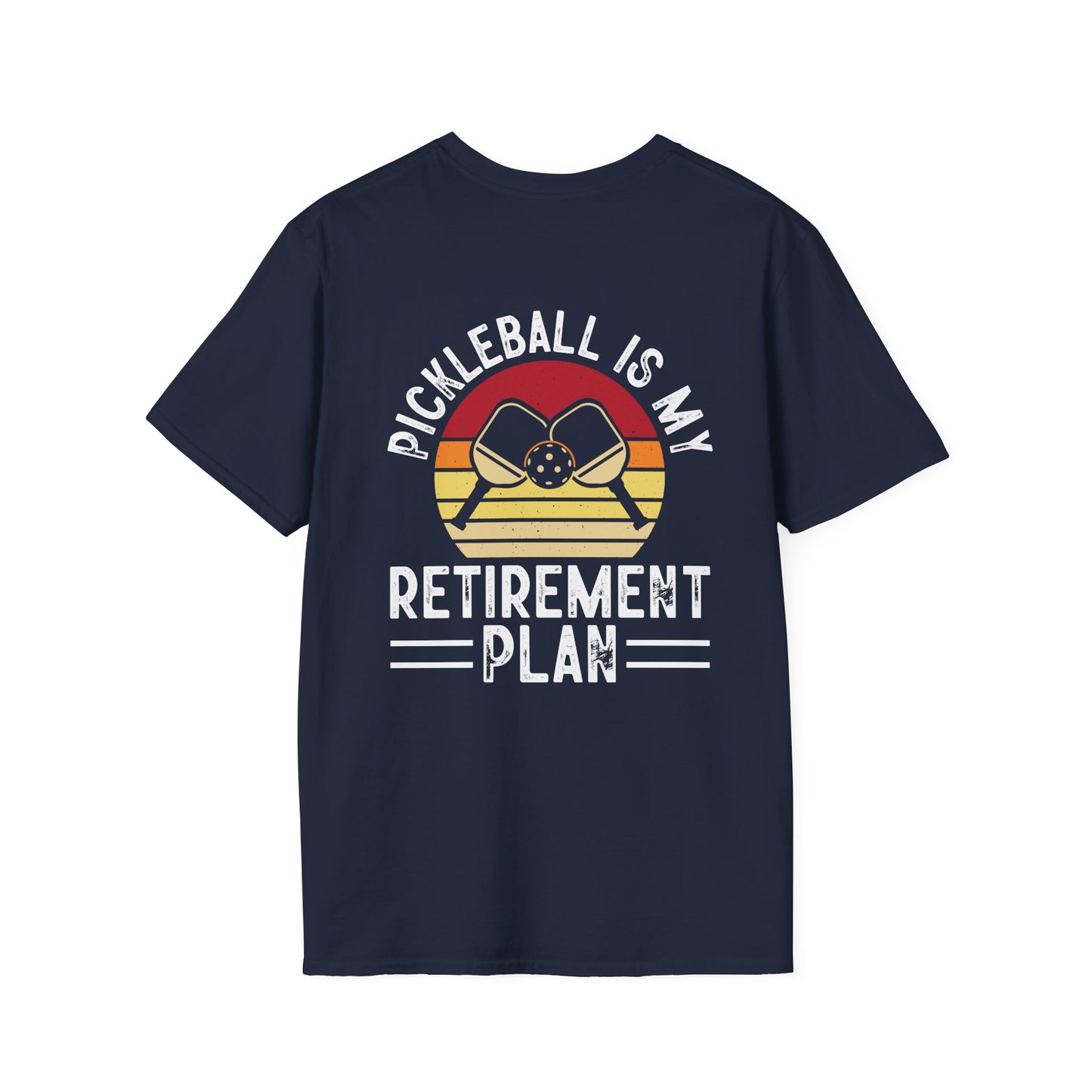 Men's Durable Pickleball T-shirt - Pickleball Is My Retirement Plan