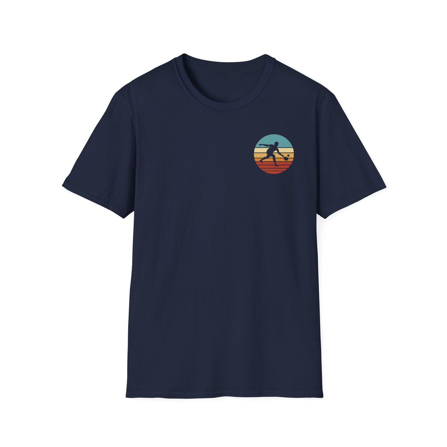Men's Pickleball T-shirt - World's Okayest Pickleball Player Retro Navy