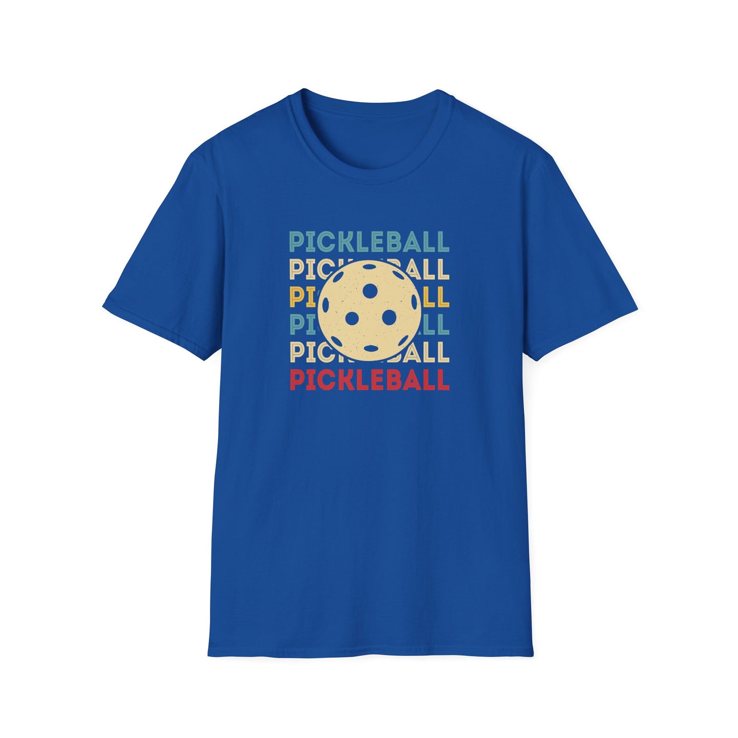 Men's Fun Pickleball T-shirt - Pickleball and Ball Royal