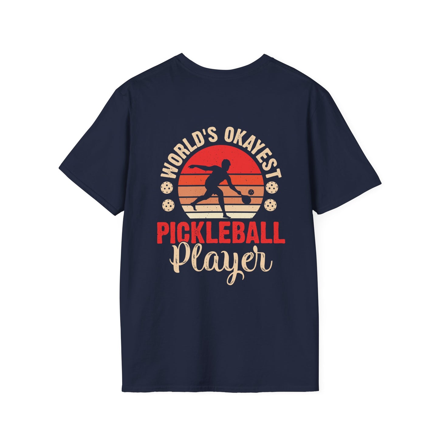 Men's Pickleball T-shirt - World's Okayest Pickleball Player Retro