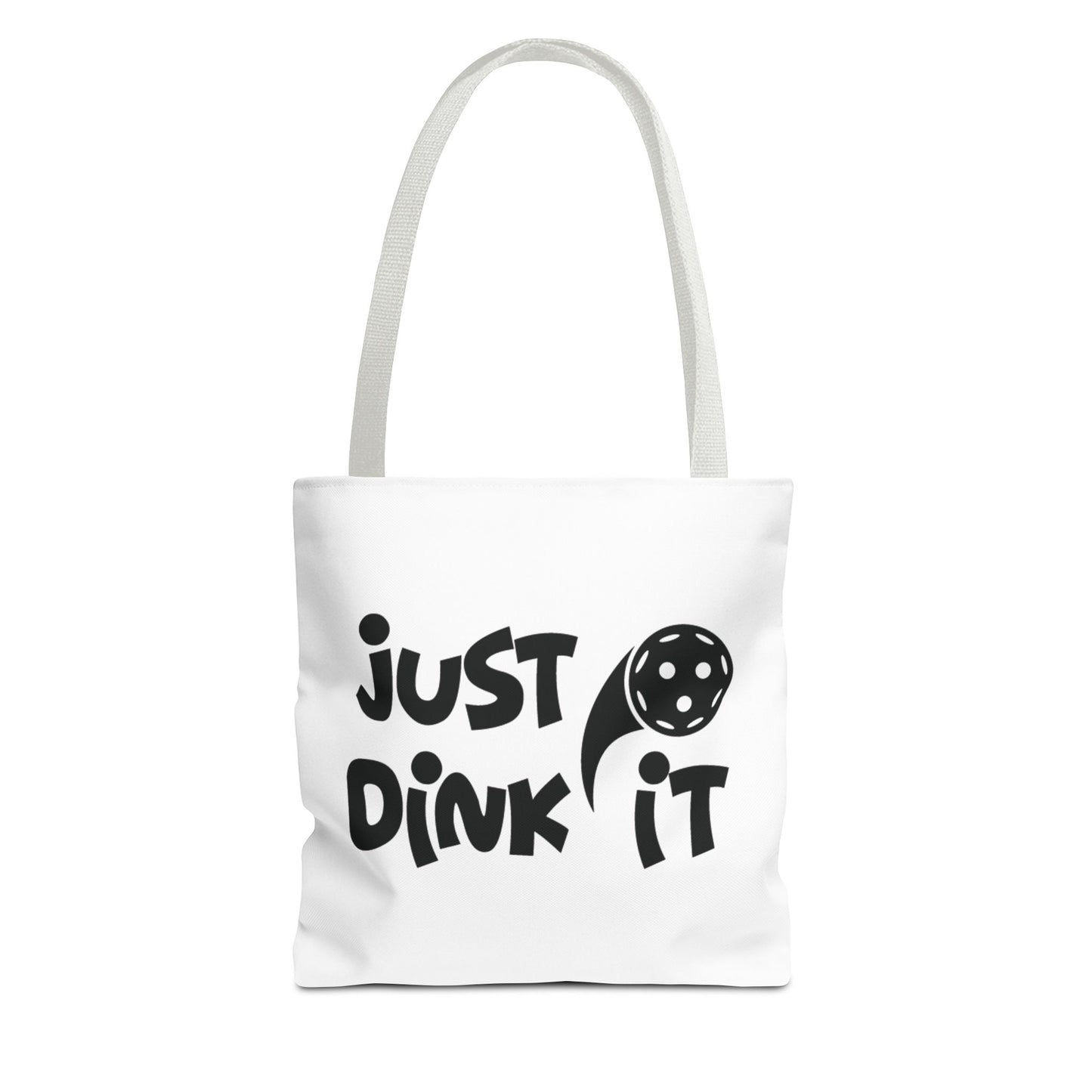 Pickleball Sporty Tote Bag - Just Dink It White