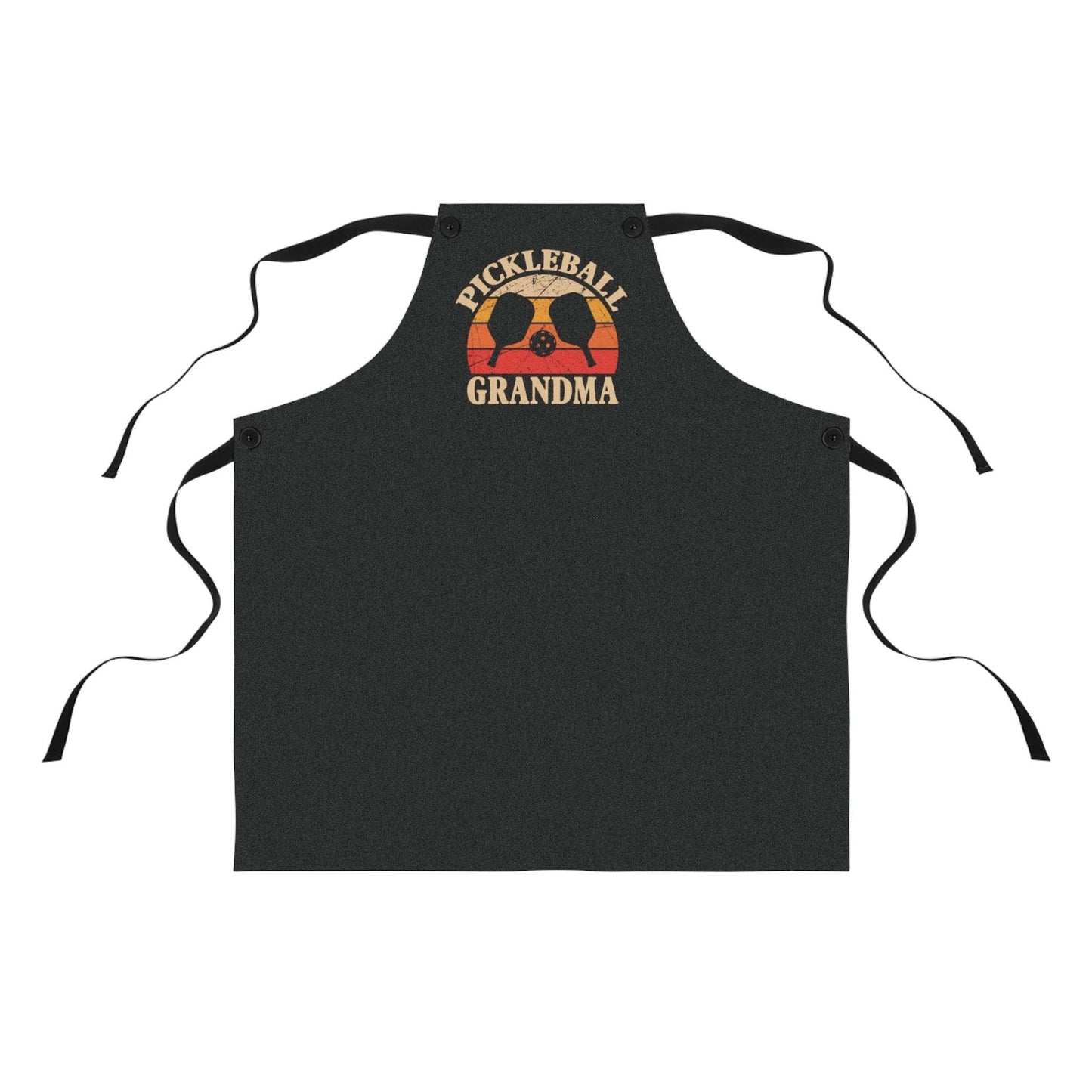 Pickleball Bold Apron - Pickleball Grandma Black