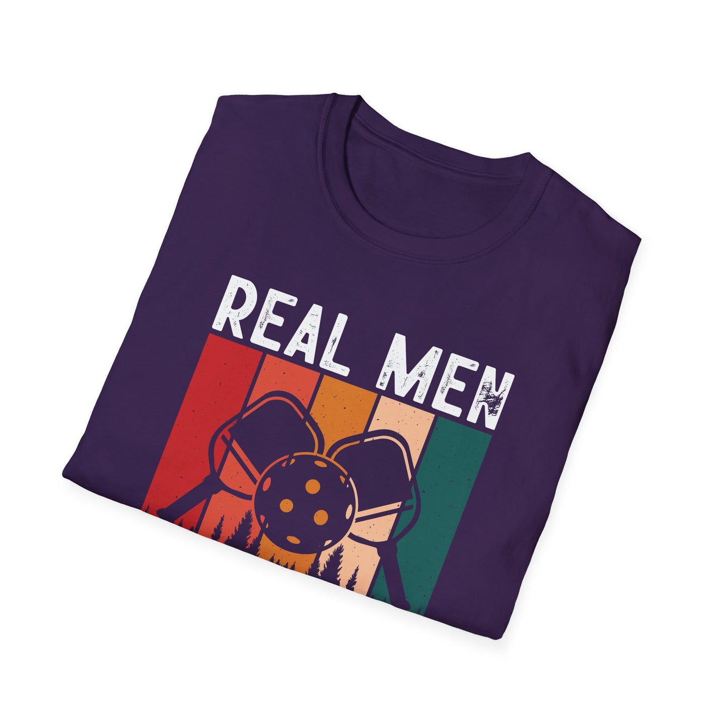 Men's Pickleball T-shirt - Real Men Stay Out of the Kitchen Retro