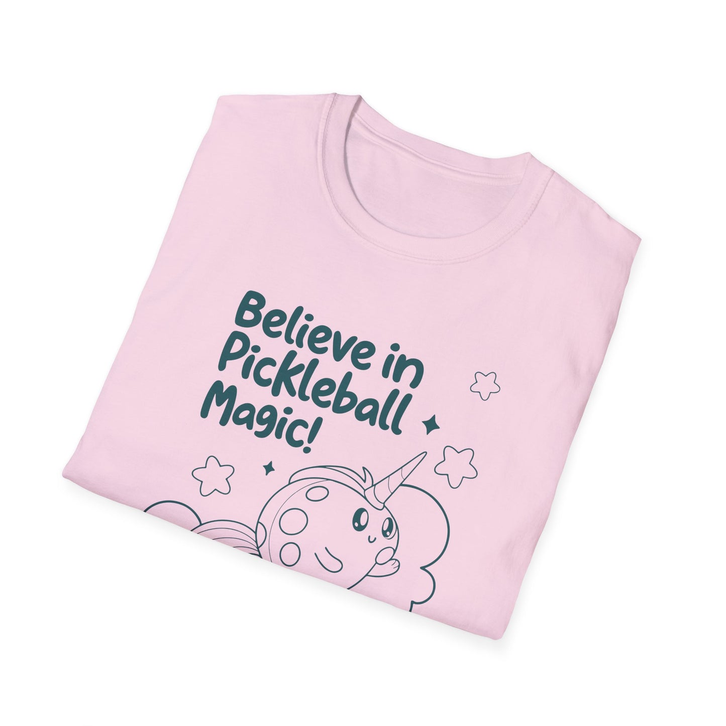 Women's Comfy Pickleball T-shirt - Believe in pickleball Magic
