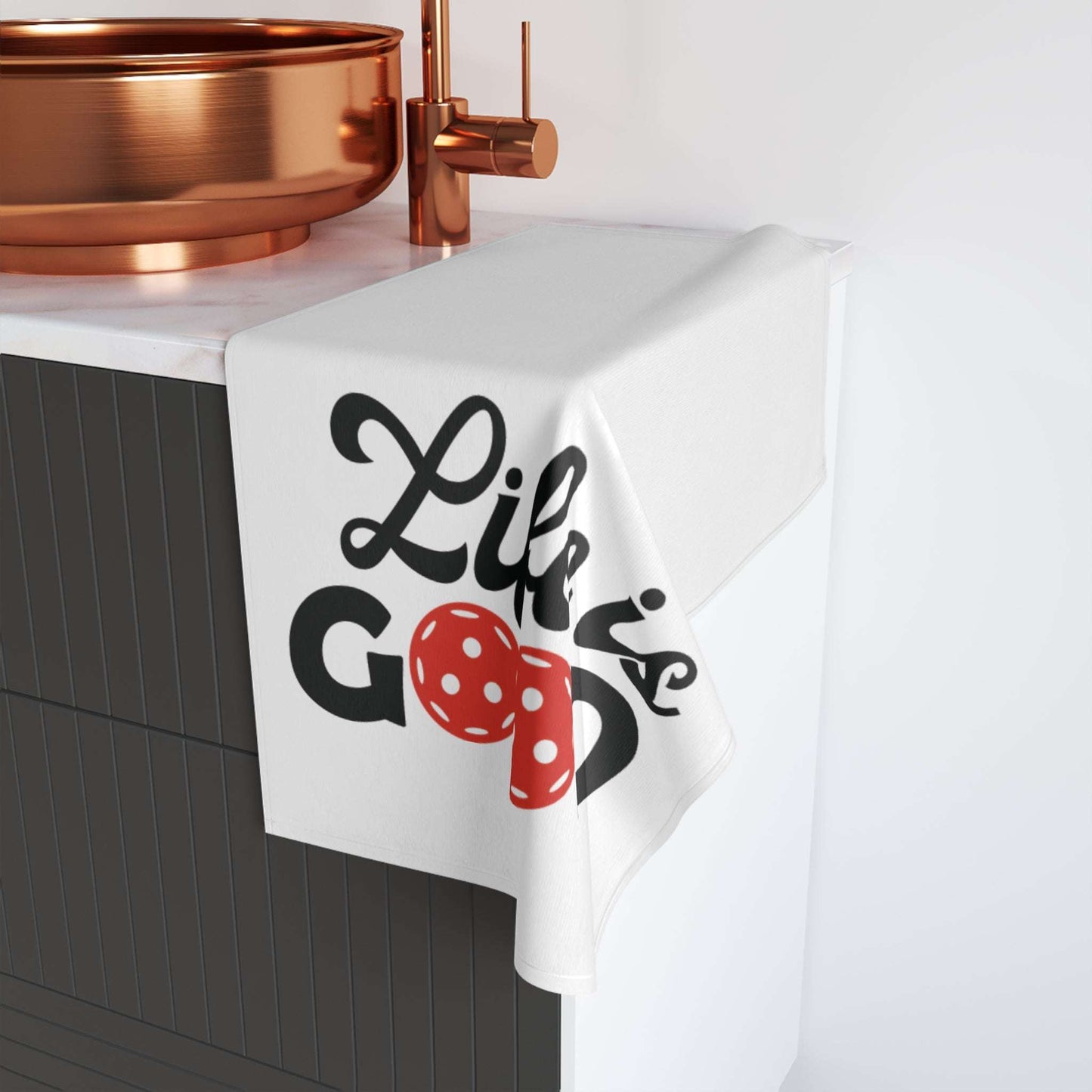 Pickleball Durable Hand Towel - Life Is Good