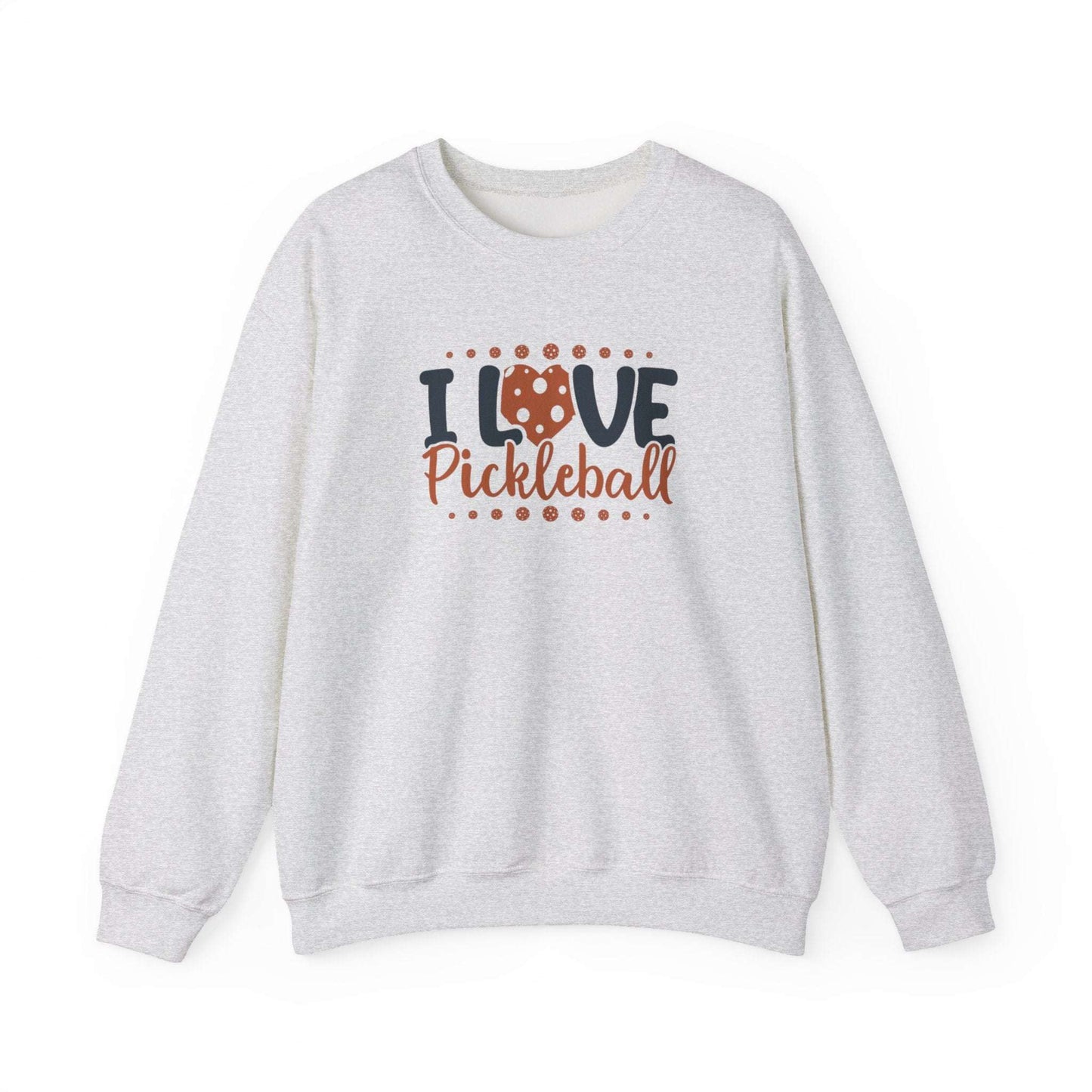 Women's Cute Pickleball Sweatshirt - I Love Pickleball Gray