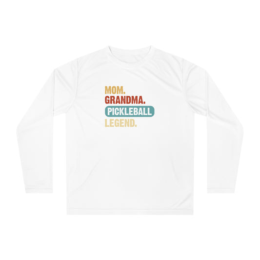 Women's Pickleball Long Sleeves top - Mom Grandma Pickleball Legend White