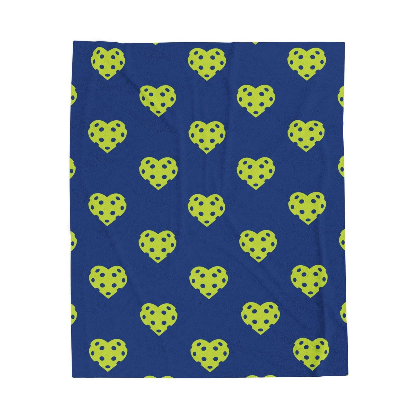 Pickleball Playful Blanket - Heart Blue