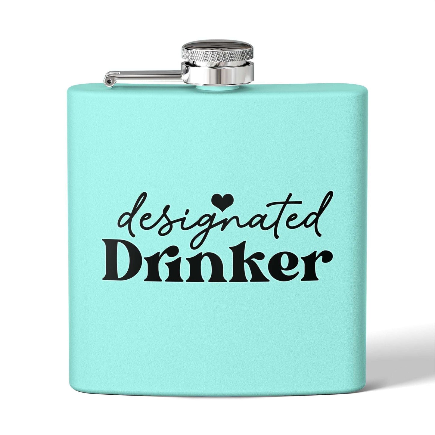 Pickleball Playful Flask - Designated Drinker Teal