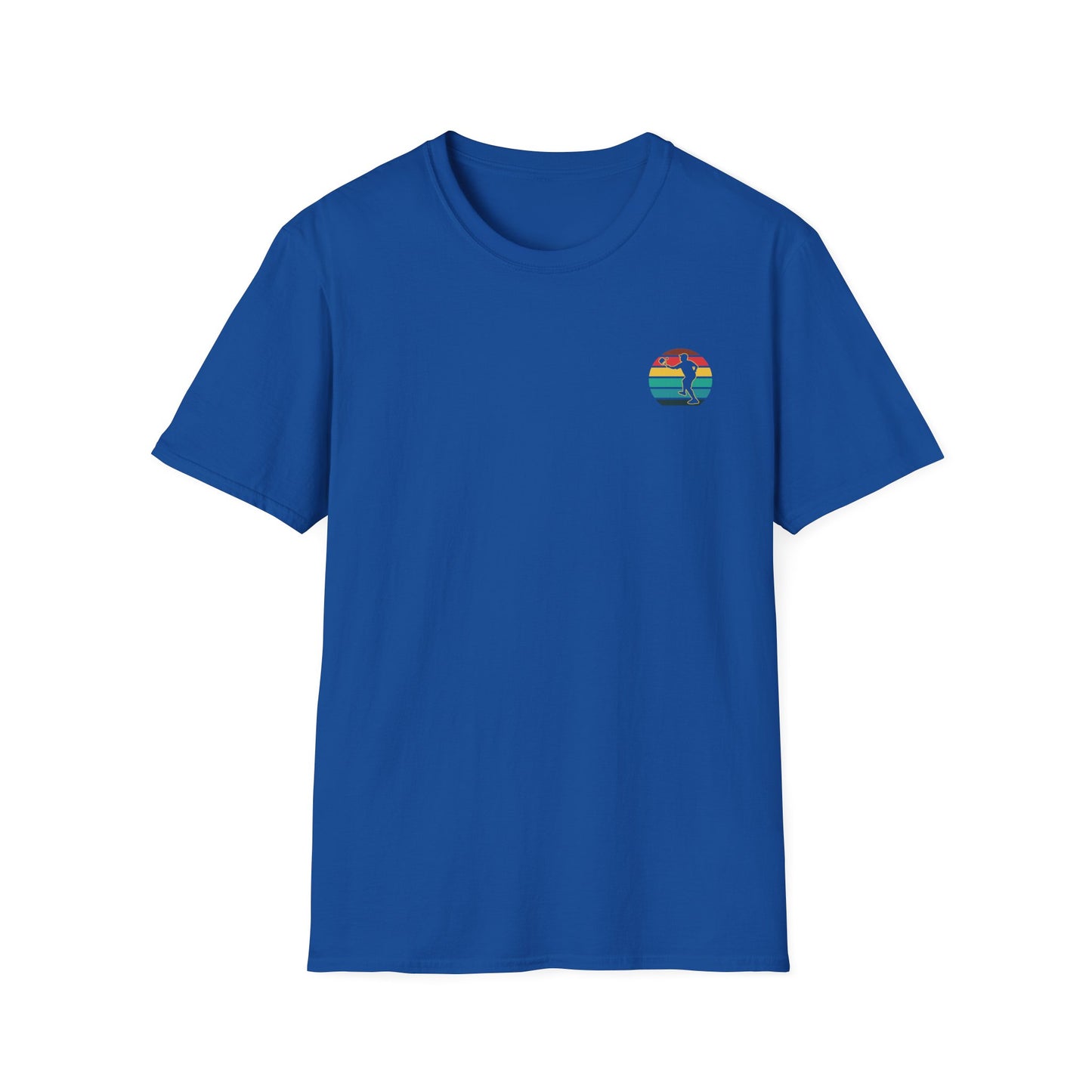 Men's Unique Pickleball T-shirt - Happy People Play Pickleball Royal