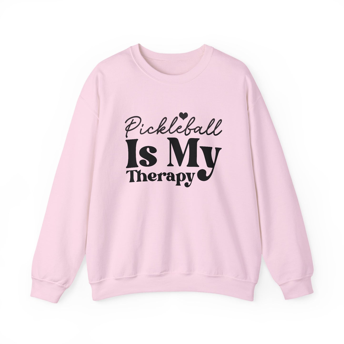 Women's Comfy Pickleball Sweatshirt - Pickleball Is My Therapy Pink