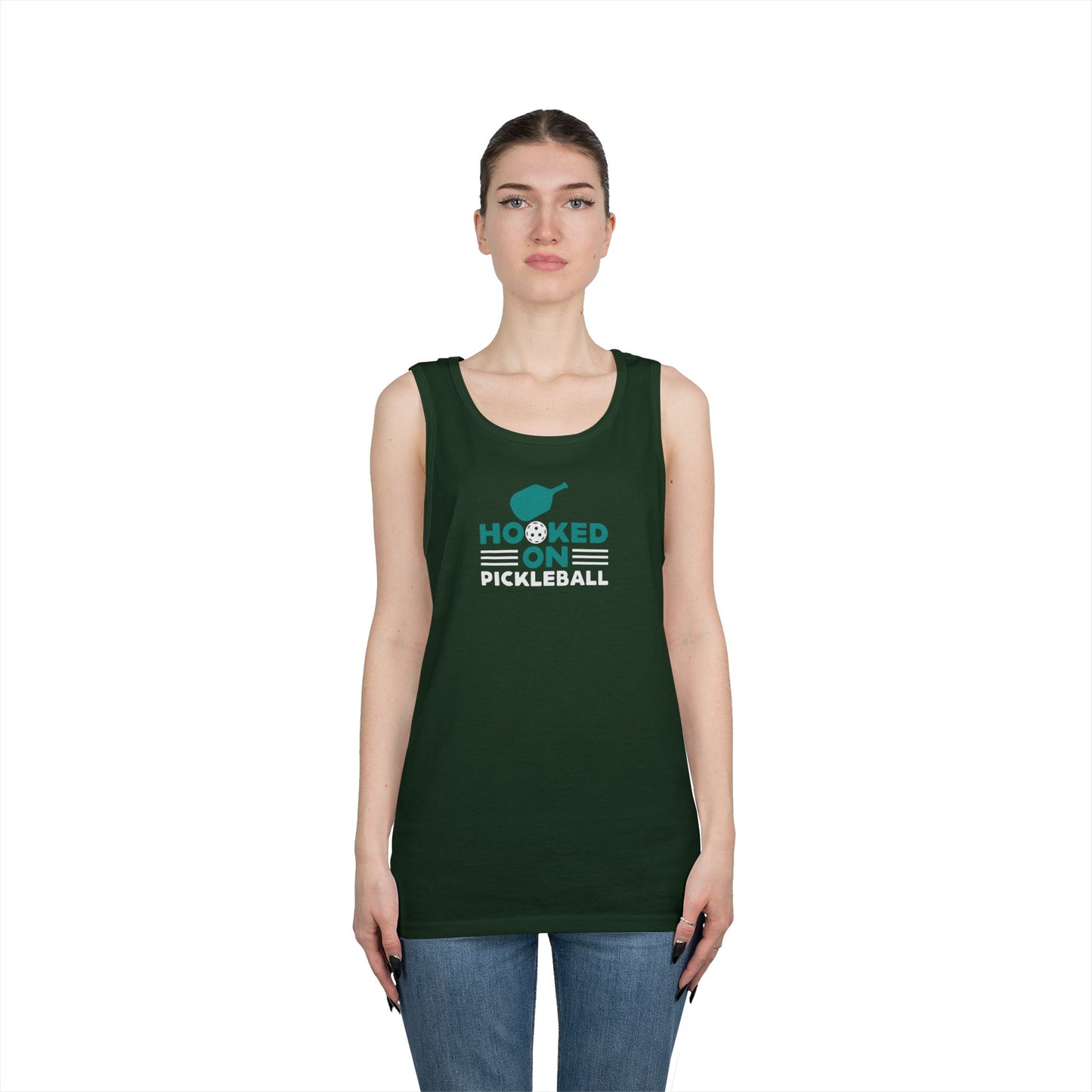 Women's Quirky Pickleball Tank Top - Hooked On Pickleball