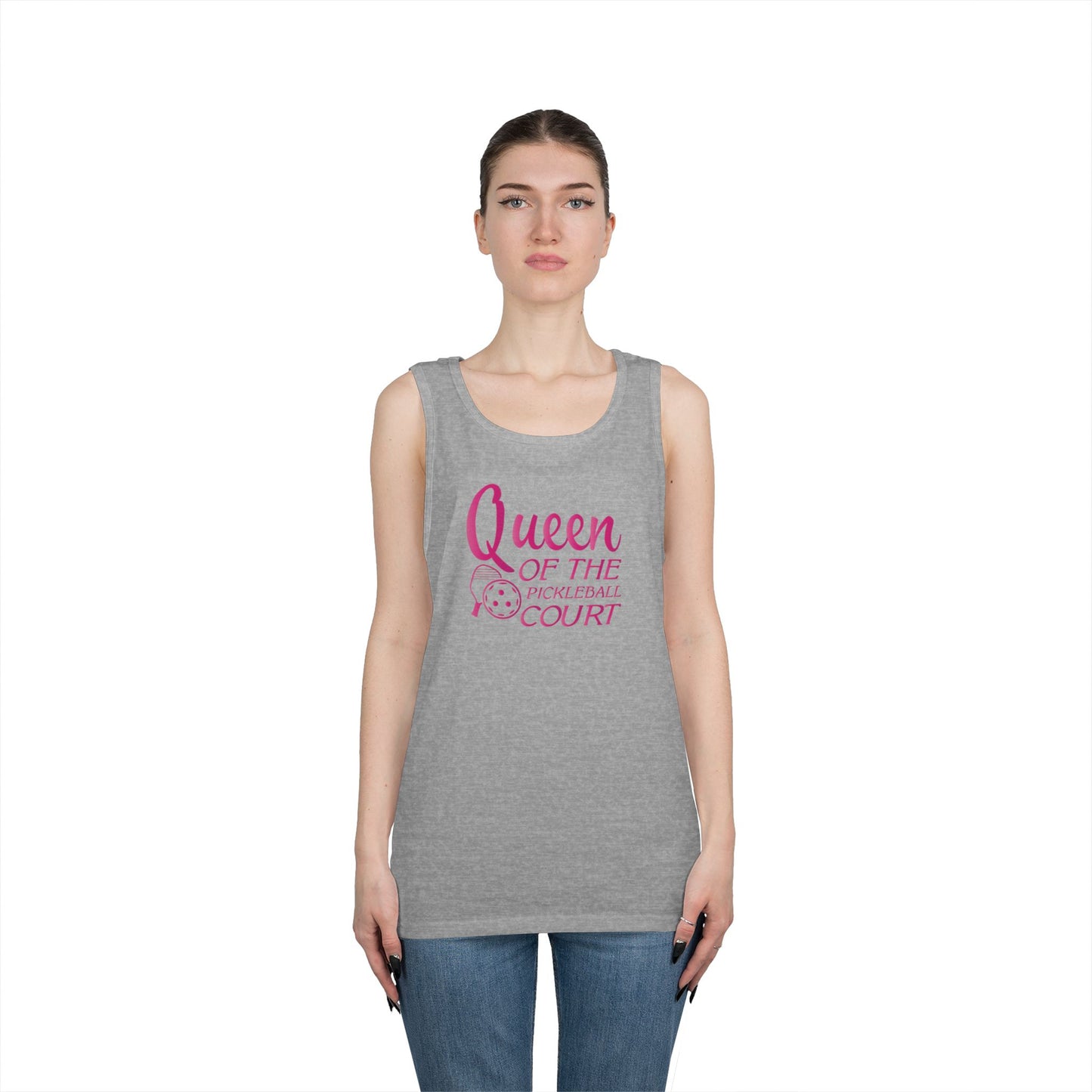 Women's Cute Pickleball Tank Top - Queen of the Pickleball Court