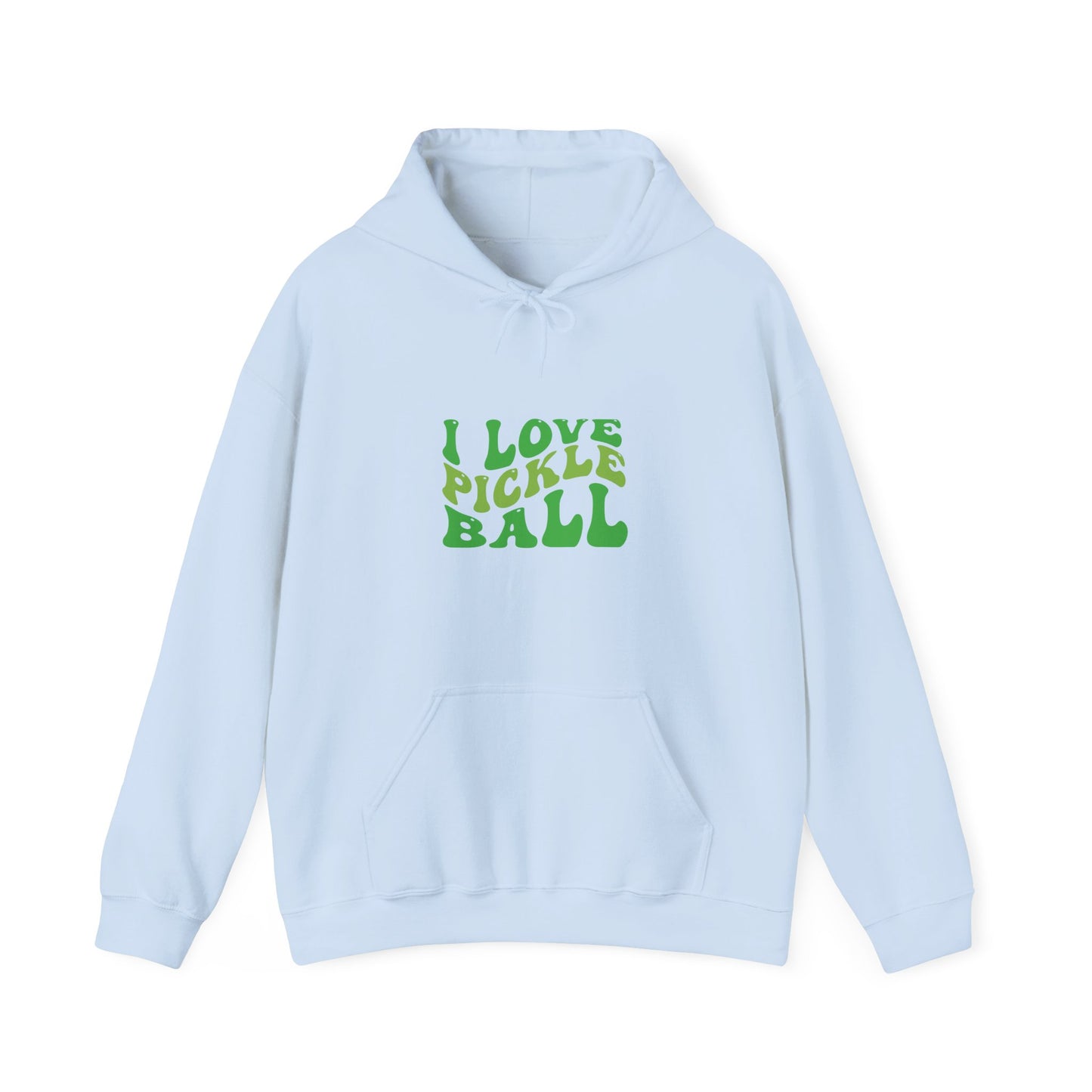 Women's Soft Pickleball Hoodie - I Love Pickleball Blue