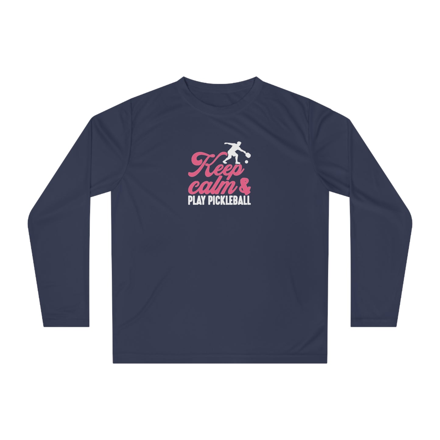 Women's Pickleball Long Sleeves top - Keep Calm & Play Pickleball Navy