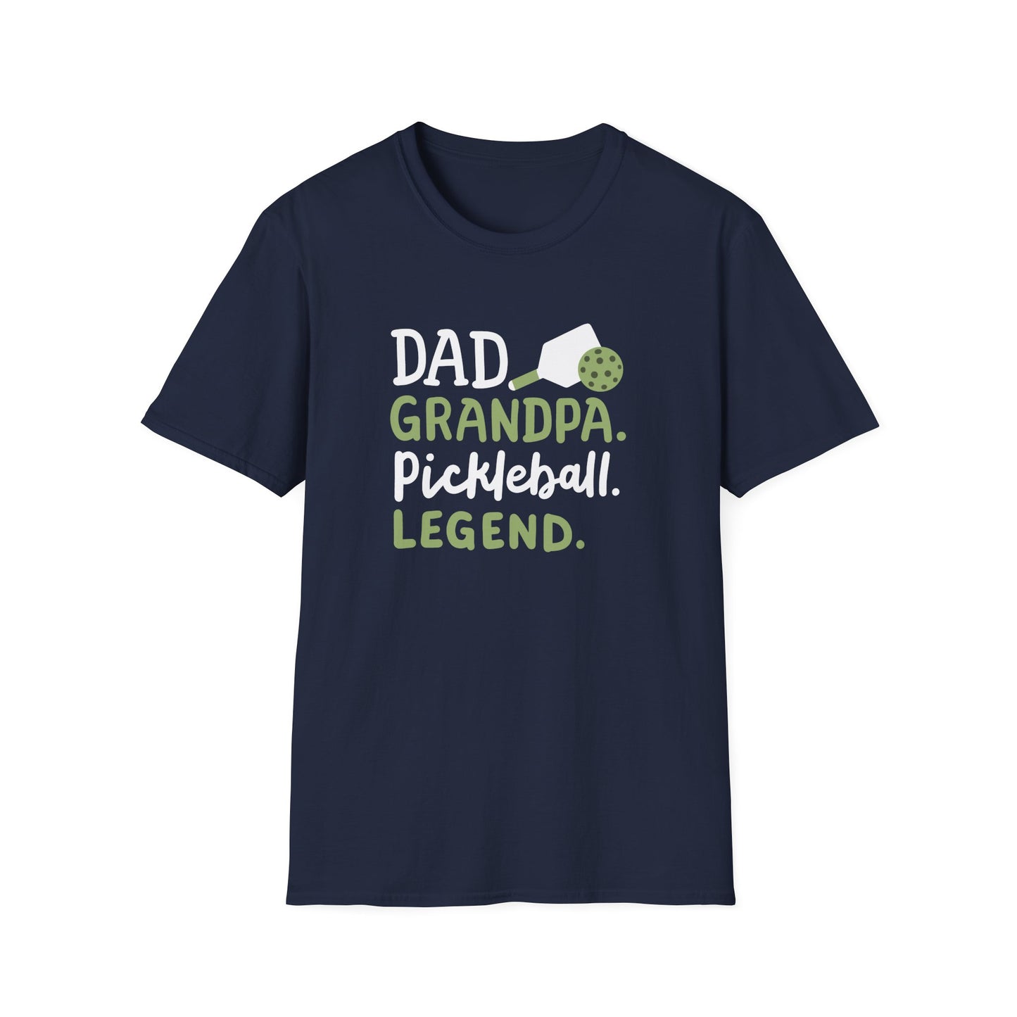 Men's Durable Pickleball T-shirt - Dad Grandpa Pickleball Legend