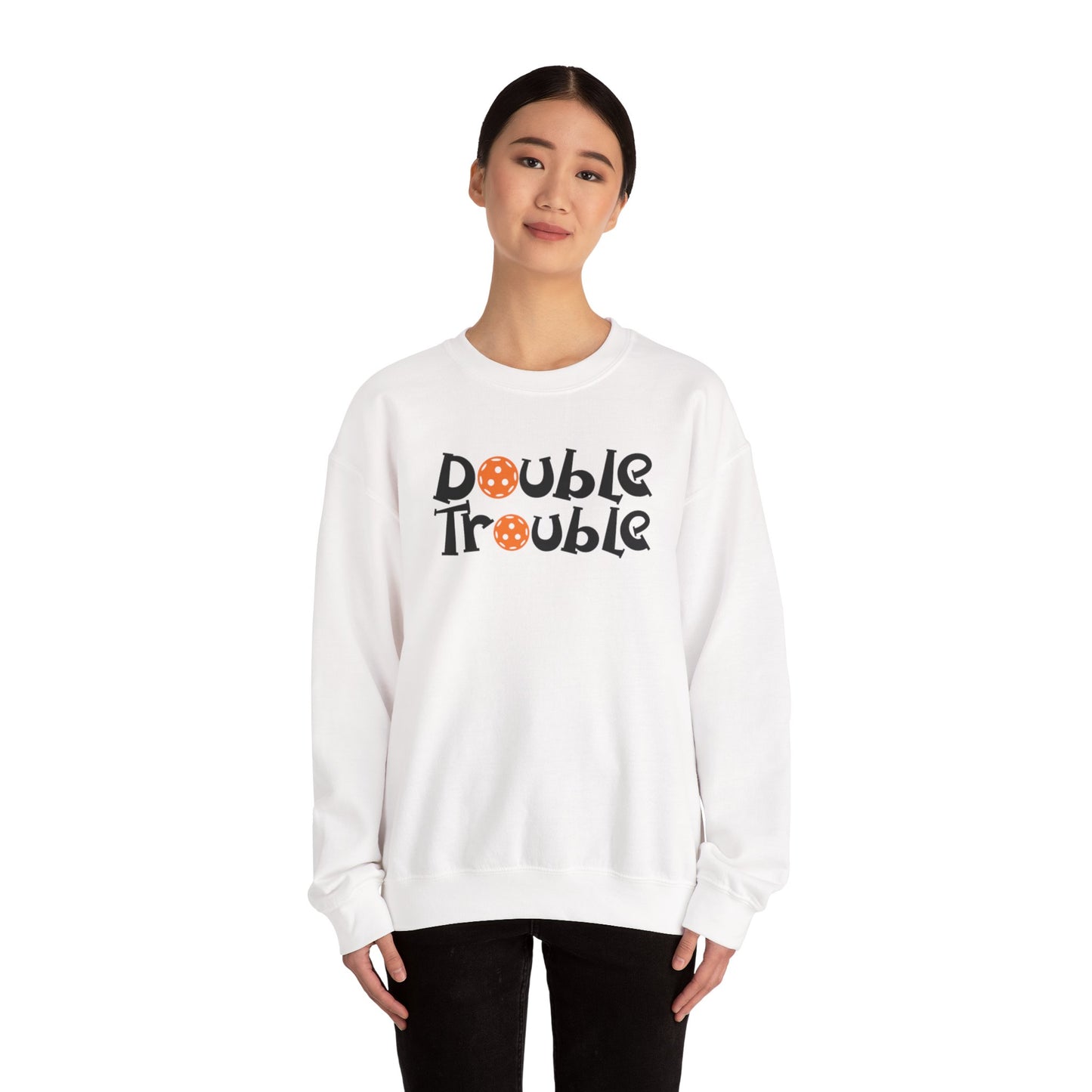 Women's Funny Pickleball Sweatshirt - Double Trouble