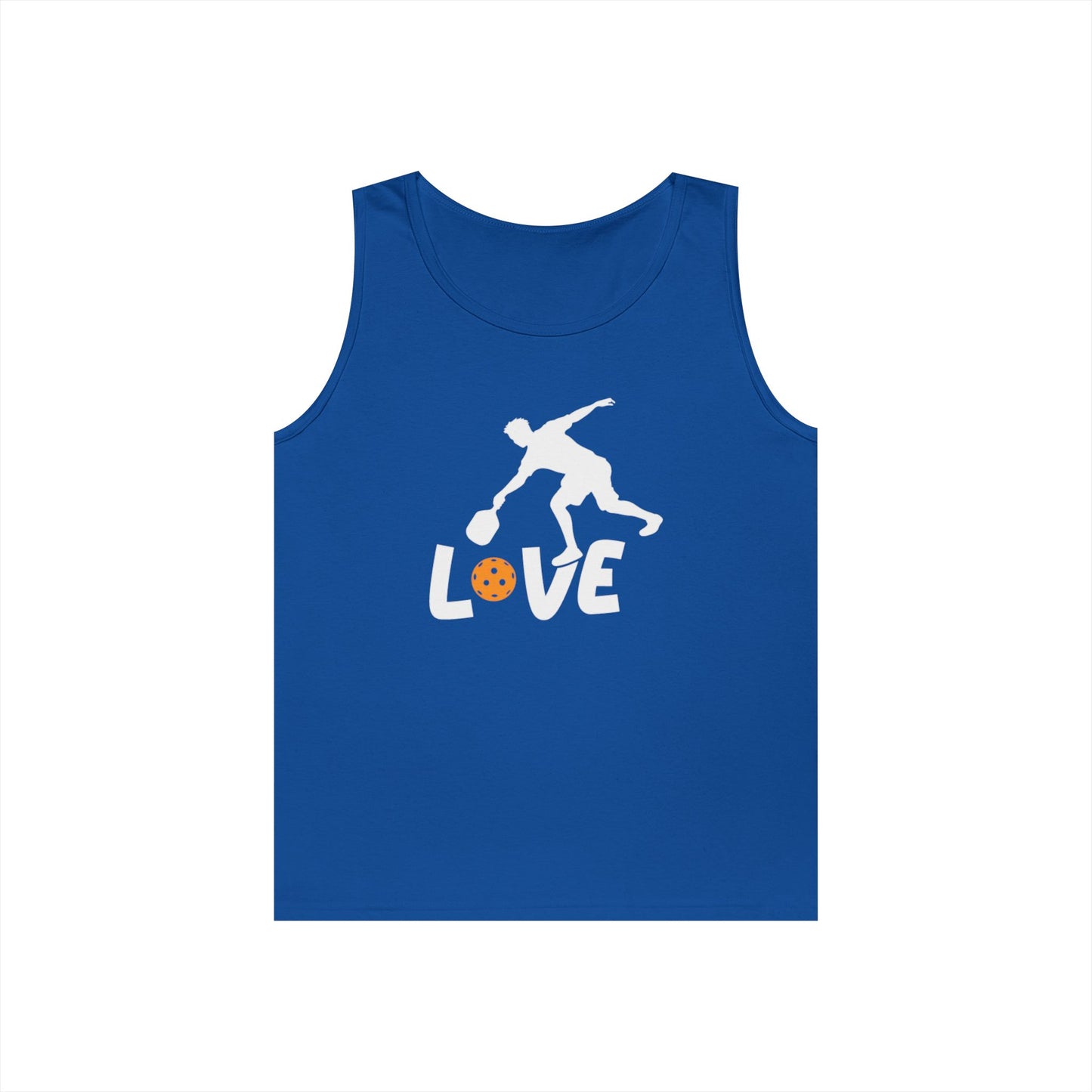 Men's Durable Pickleball Tank Top - Pickleball Player in Love Royal