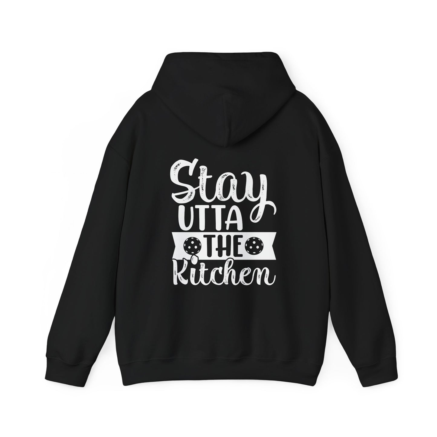 Women's Eye-Catching Pickleball Hoodie - Stay Utta the Kitchen