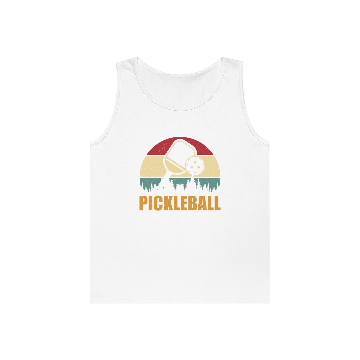 Men's Funny Pickleball Tank Top - Pickleball Retro White
