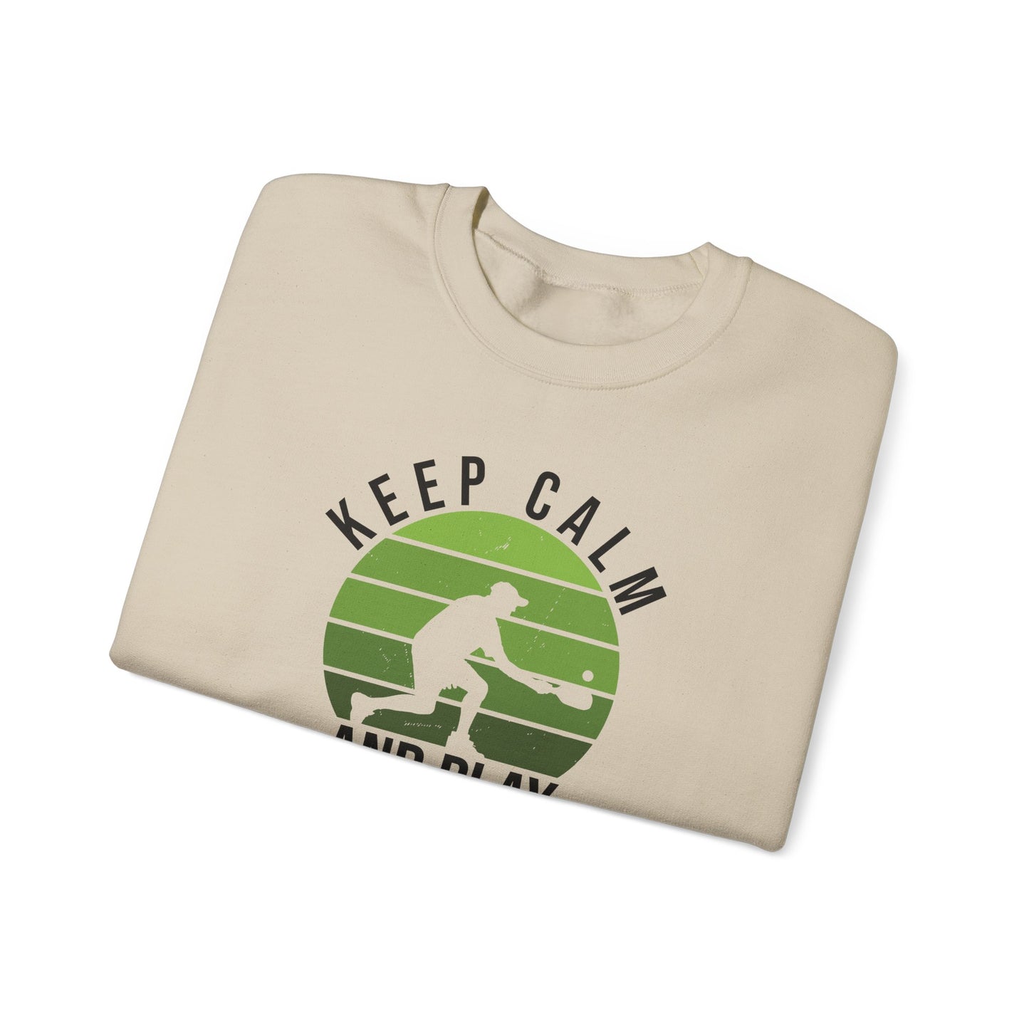 Men's Durable Pickleball Sweatshirt - Keep Calm and Play