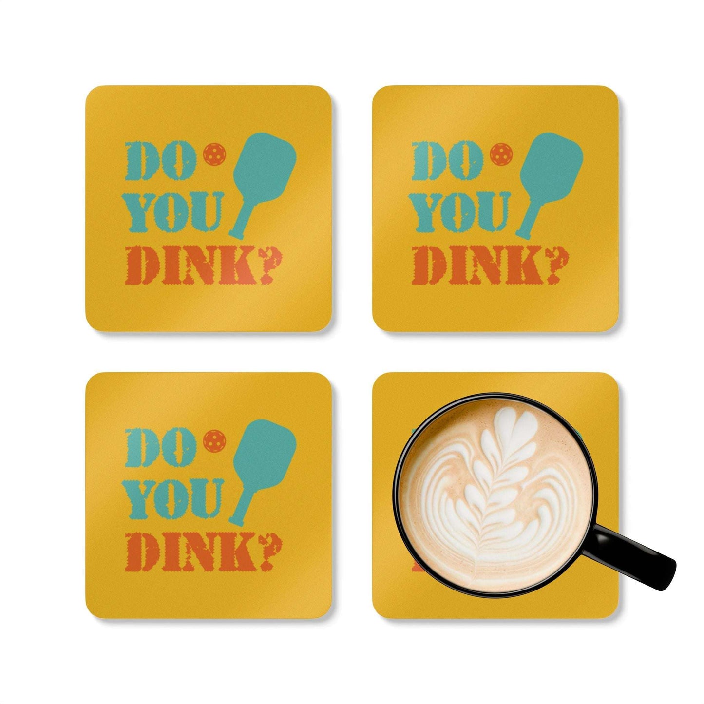 Funny Pickleball Cork Coaster Set of 4 - Do you Dink?