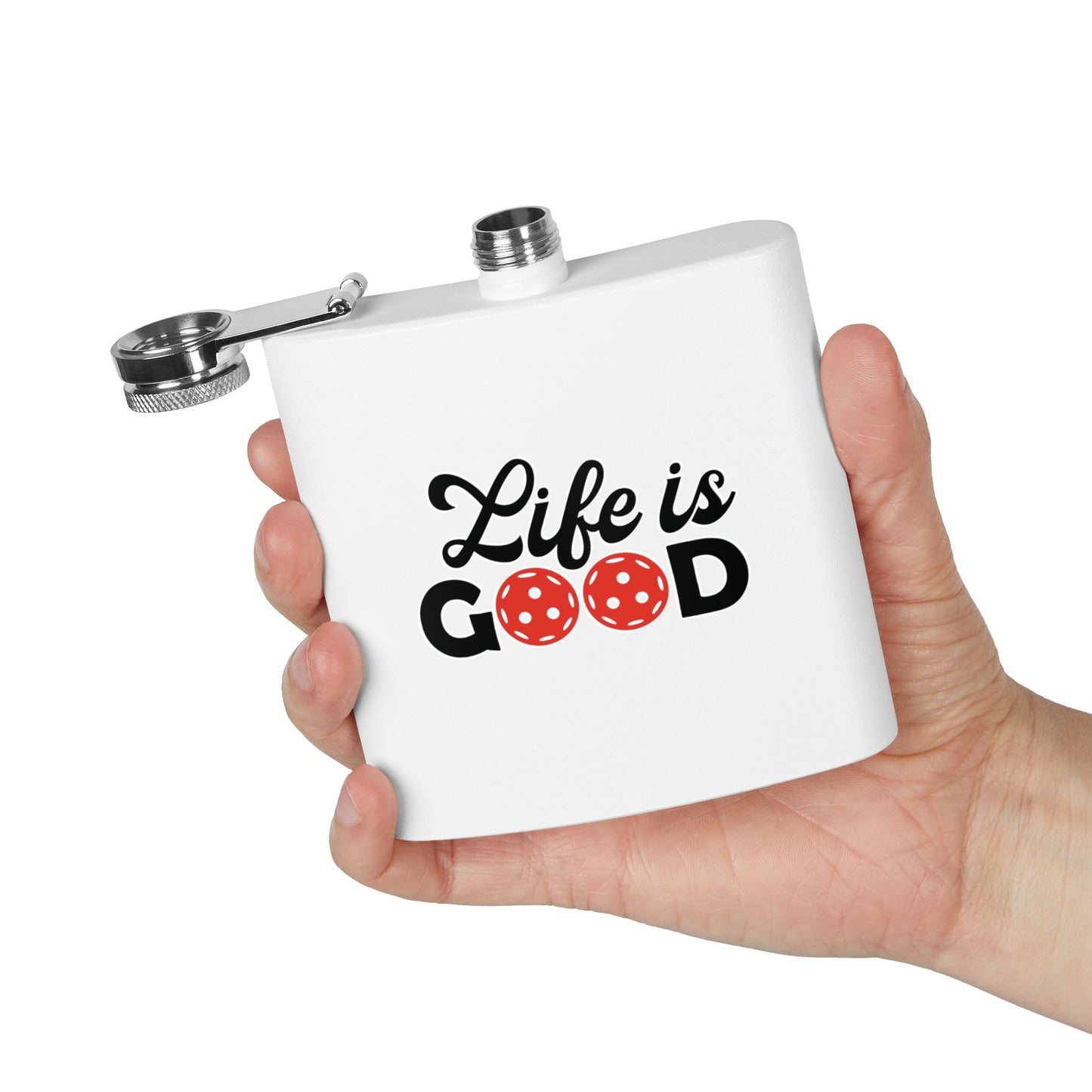 Pickleball Cute Flask - Life is Good