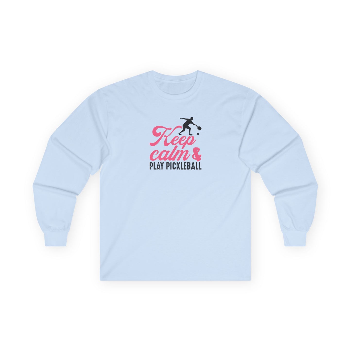Women's Pickleball Long Sleeves top - Keep Calm & Play Pickleball Blue