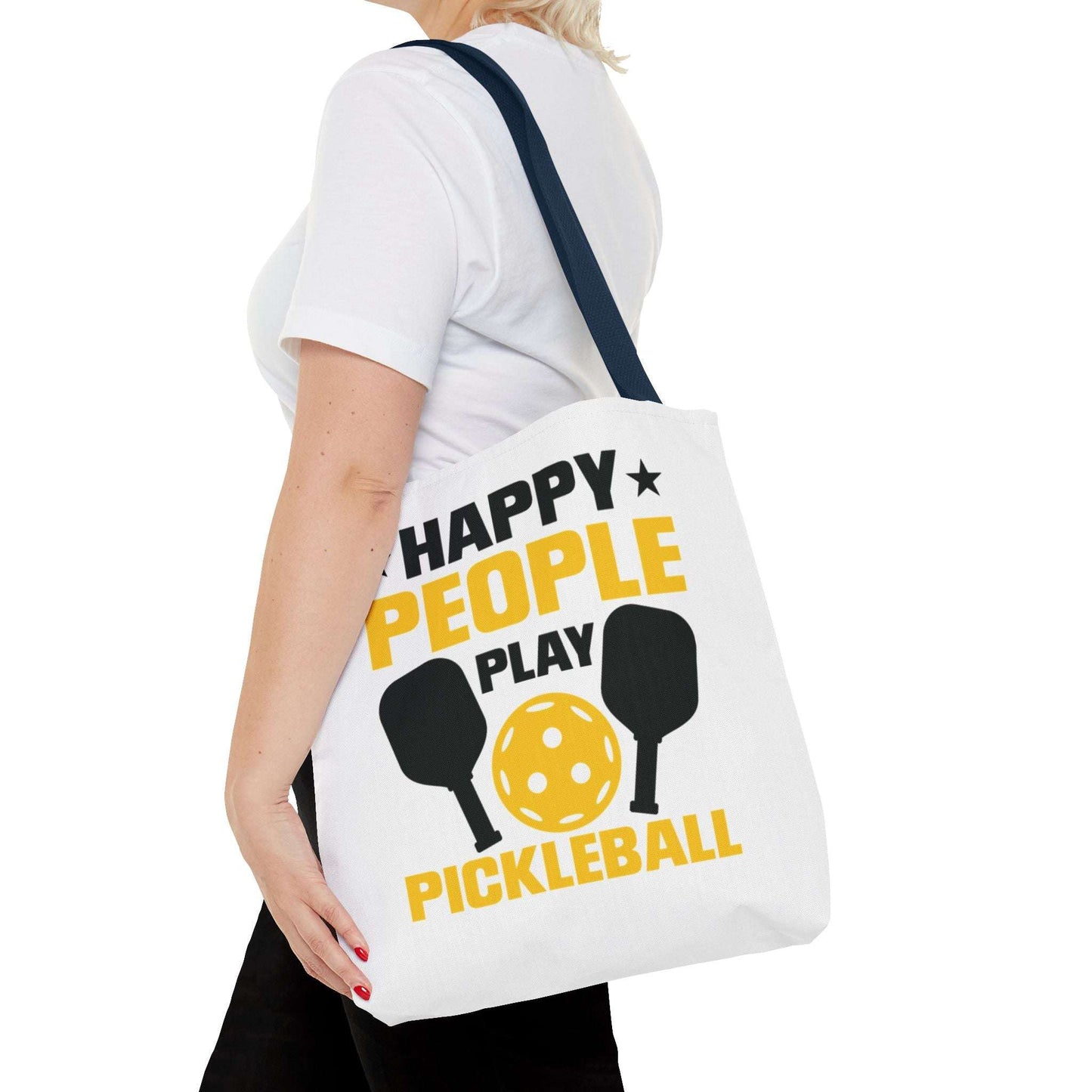 Pickleball Unique Tote Bag - Happy People Play Pickleball