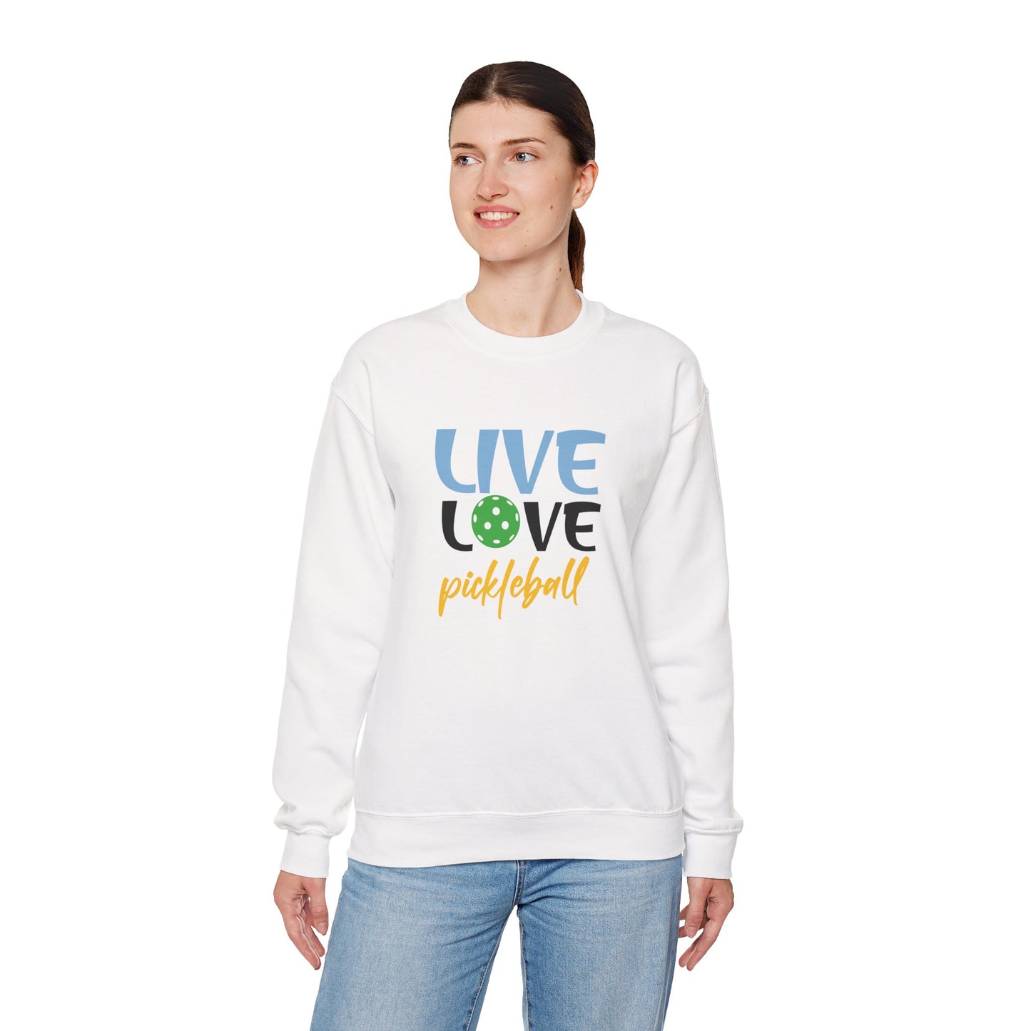 Women's Playful Pickleball Sweatshirt - Live Love Pickleball