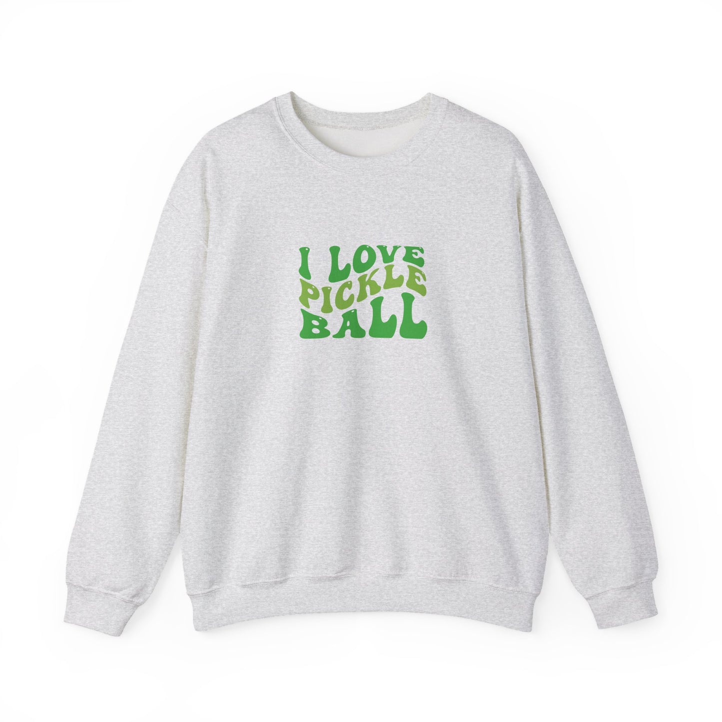 Women's Soft Pickleball Sweatshirt - I Love Pickleball Gray