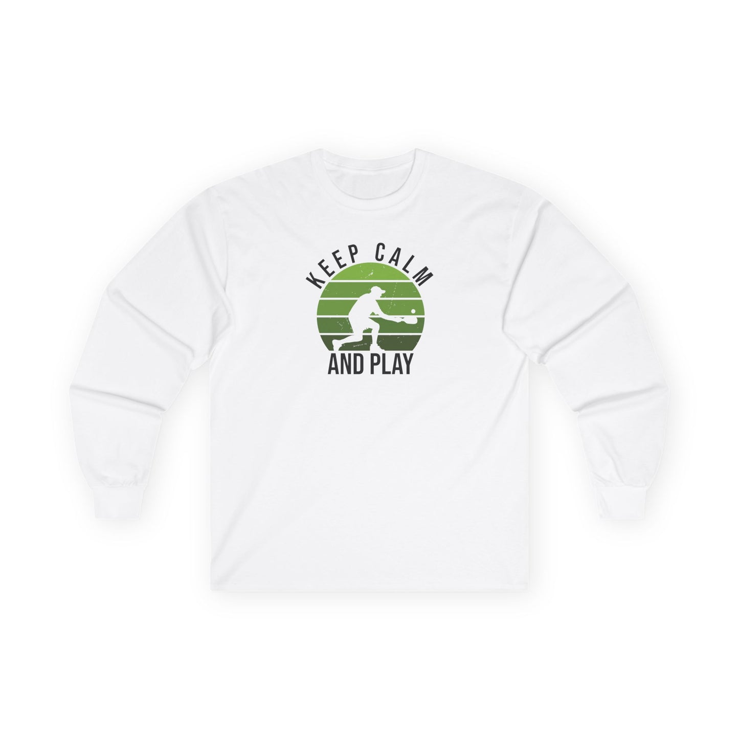 Women's Playful Pickleball Long Sleeves top - Keep Calm and Play White