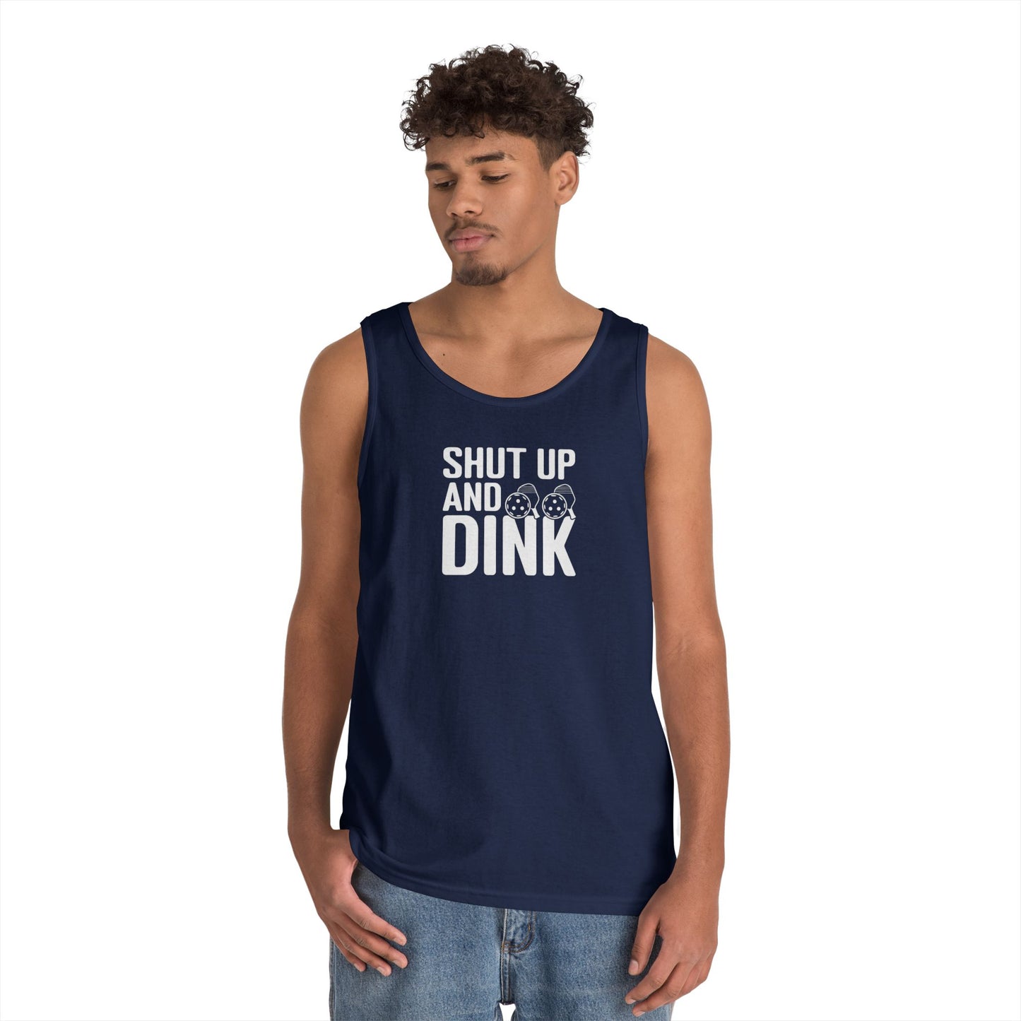 Men's Funny Pickleball Tank Top - Shut Up and Dink