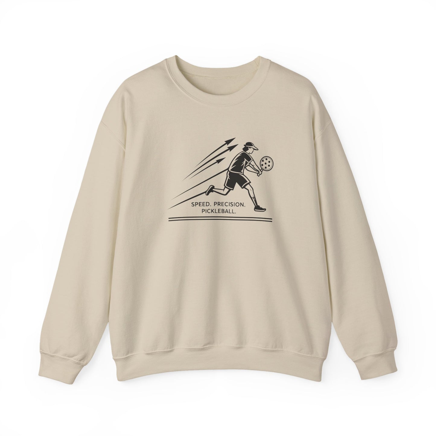 Men's Comfy Pickleball Sweatshirt - Speed. Precision. Pickleball. Beige