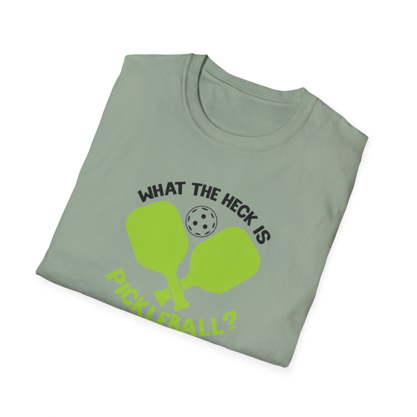 Men's Funny Pickleball T-shirt - What the Heck Is Pickleball?