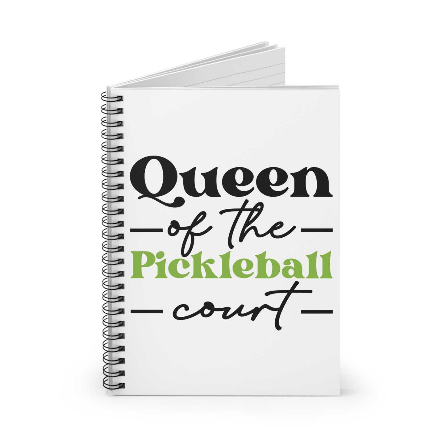 Pickleball Cute Notebook - Queen of the Pickleball Court