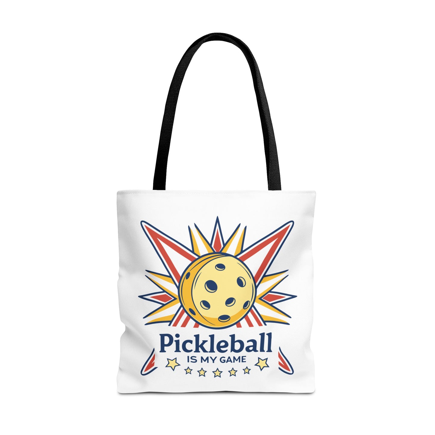 Pickleball Colorful Tote Bag - Pickleball is My Game Black