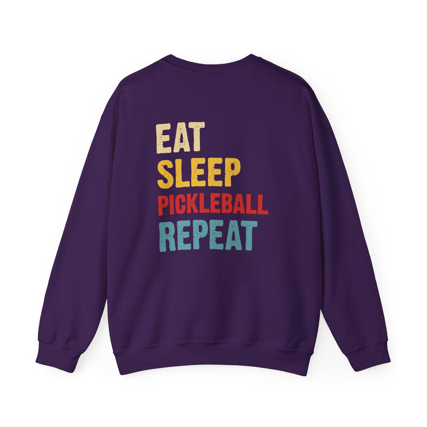 Men's Cool Pickleball Sweatshirt - Eat Sleep Pickleball Repeat Retro