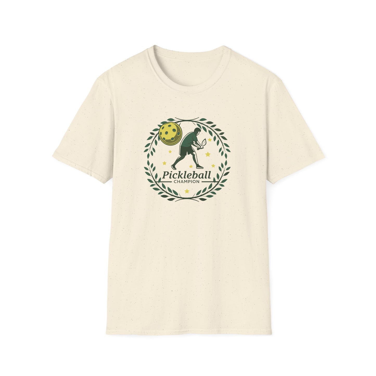 Men's Comfy Pickleball T-shirt - Pickleball Champion Beige