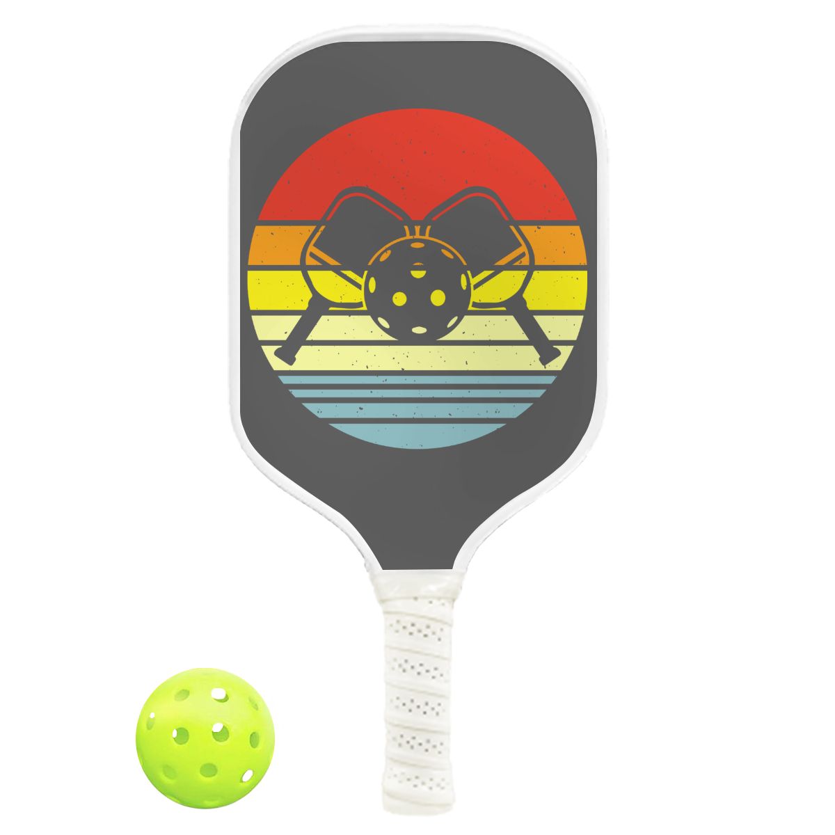 Pickleball Paddle - Paddles Rainbow White