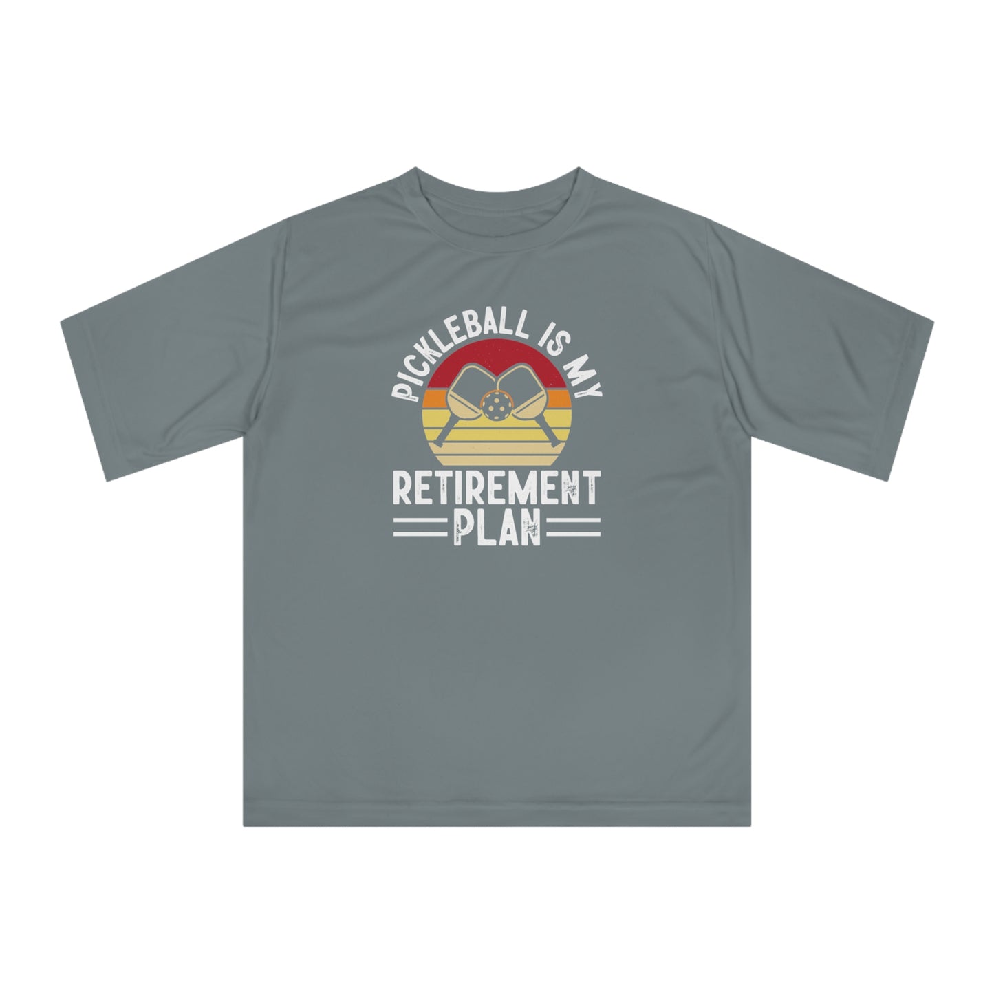 Men's Pickleball T-shirt - Pickleball Is My Retirement Plan Gray