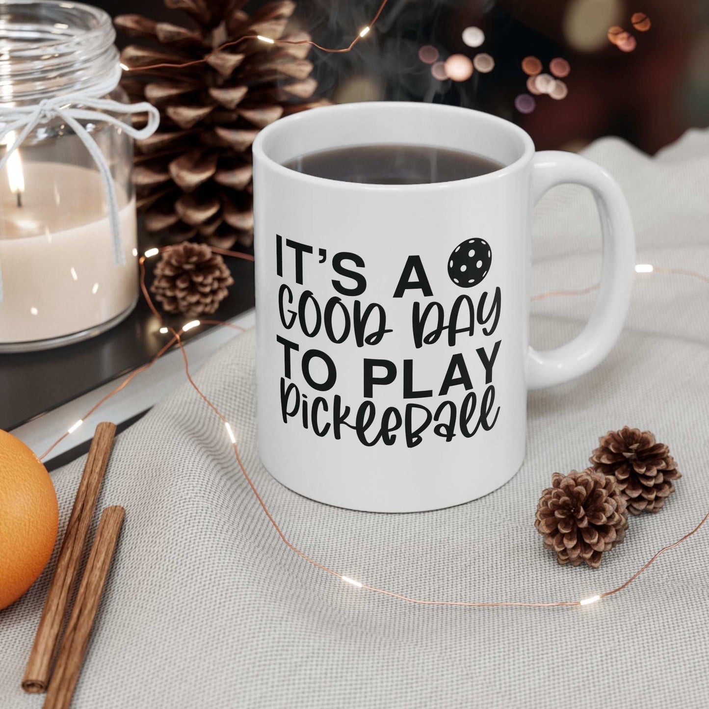 Pickleball Cheerful Mug - It's a Good Day to Play Pickleball