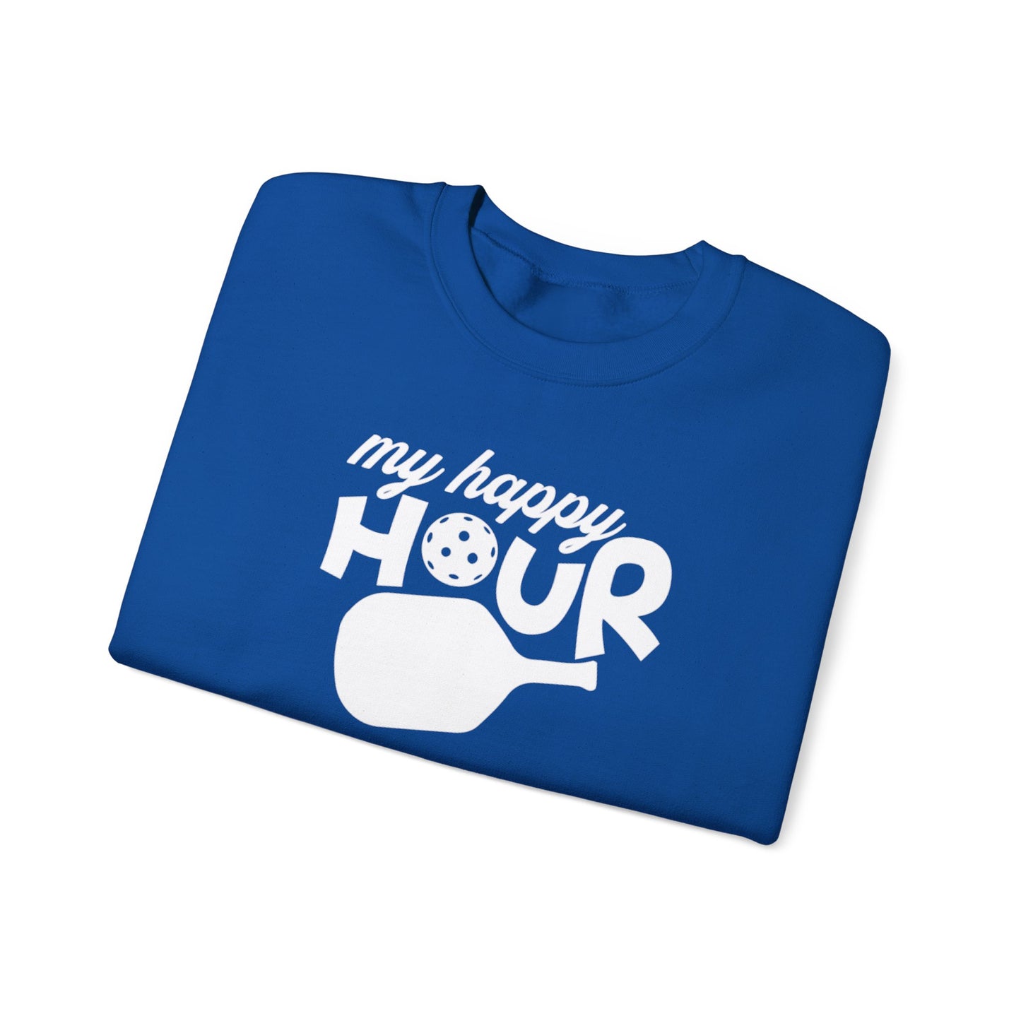 Men's Soft Pickleball Sweatshirt - My Happy Hour