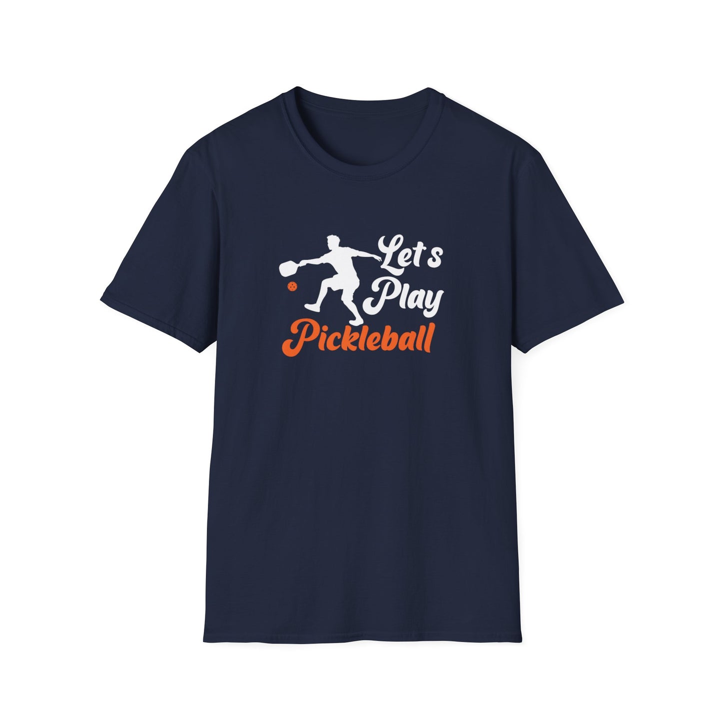 Women's Durable Pickleball T-shirt - Let's Play Pickleball Navy