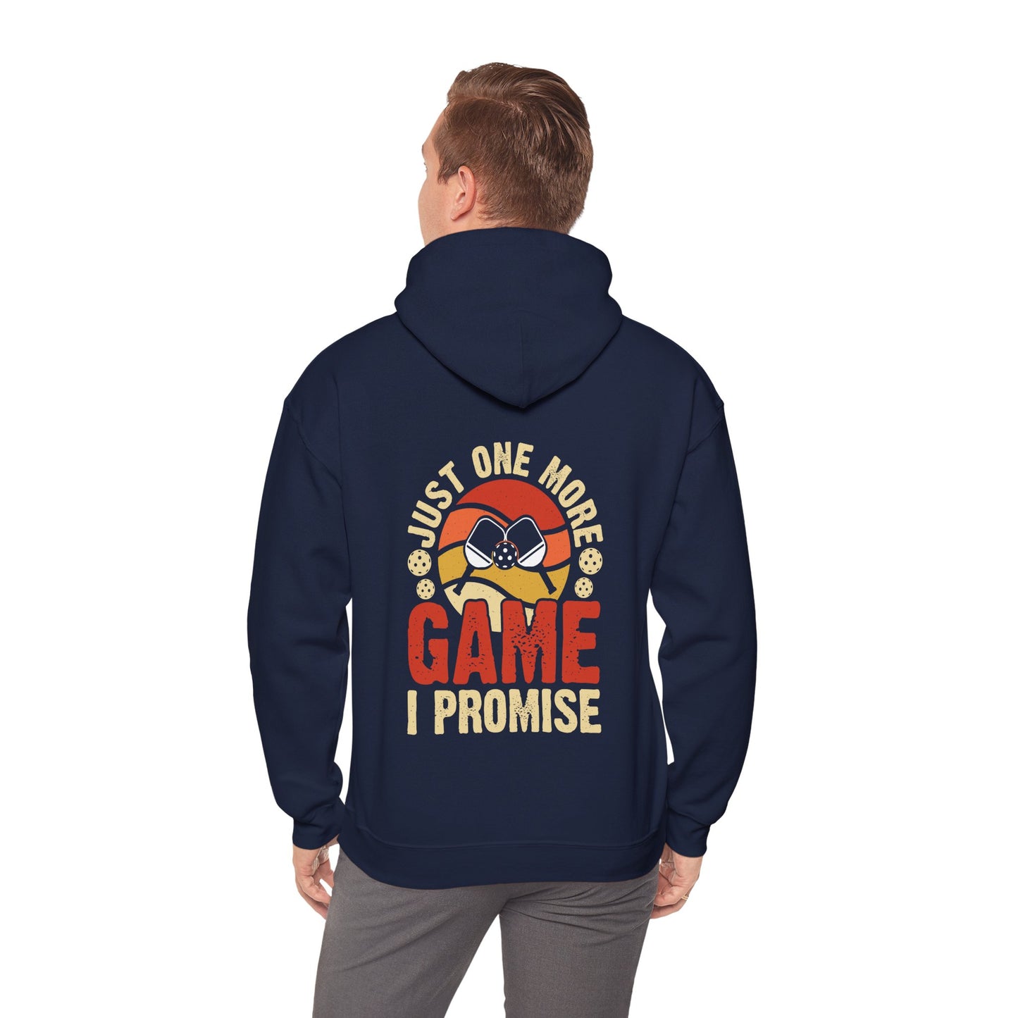 Men's Funny Pickleball Hoodie - Just One More Game I Promise